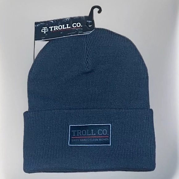 Troll Co. Clothing TROLL CO. DIRTY HANDS CLEAN MONEY Beanie Unisex OS Charcoal - Picture 2 of 2